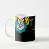 Reloj Redondo Grande HIPPIE WORLD Peace and LOVE Kaffeetasse (Links)