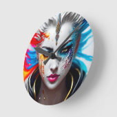 reloj Redondo skin paint girl white Runde Wanduhr (Winkel)