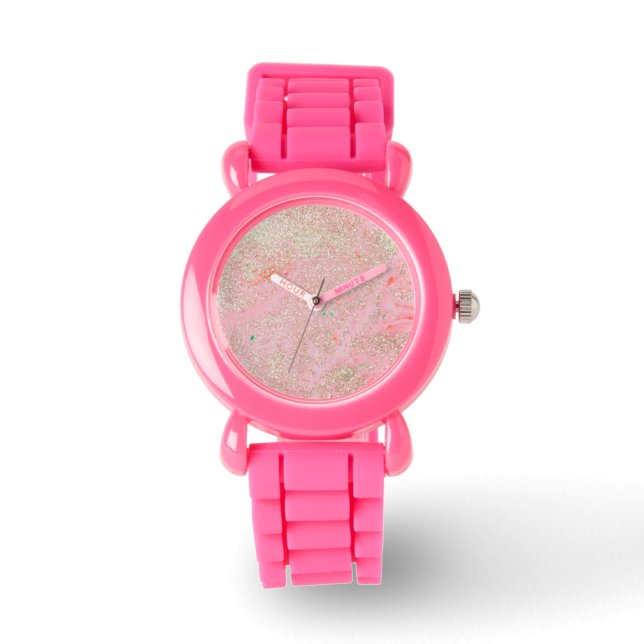 reloj rosa brillo armbanduhr (Vorderseite)