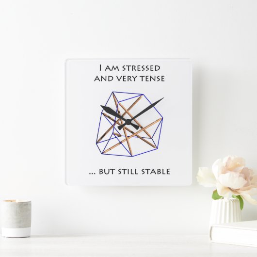 Reloj Tensegridad Quadratische Wanduhr (Zuhause)