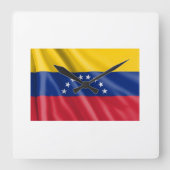 Reloj Venezuela Quadratische Wanduhr (Vorderseite)