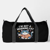 Reluctant Morning Feline Duffle Bag (Vorderseite)