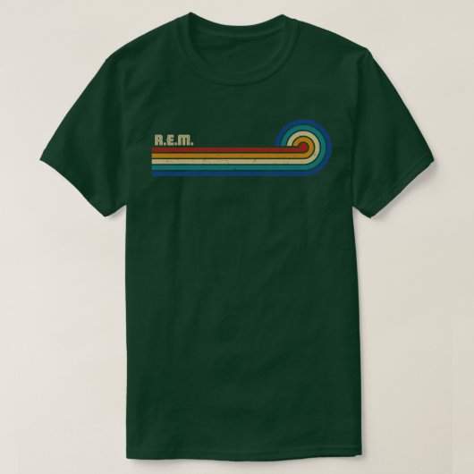 REM Retro Sonnenuntergang T-Shirt (Design vorne)