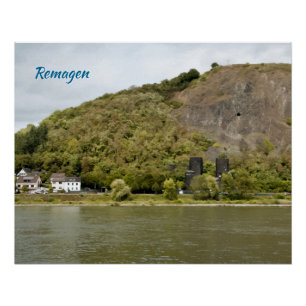 Remagen Rheinbrücke Malereieffekt Foto Poster