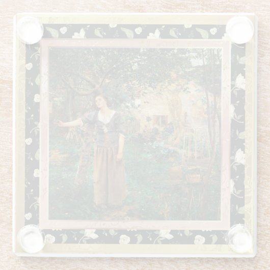 Remastered Joan of Arc von Jules Bastien-Lepage Glasuntersetzer (Rückseite)