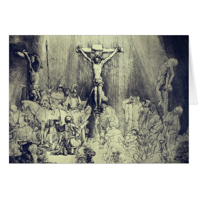 Rembrandt 1653 Detail Drei Kreuze (Vorderseite (Horizontal))