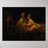 Rembrandt - Ahasuerus Haman und Esther Poster (Vorne)