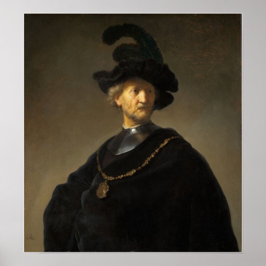 Rembrandt - Alter Mann mit Goldkette Poster (Vorne)