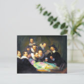 Rembrandt Anatomy Lektion Malerei mit Alien Postkarte (Stehend Vorderseite)