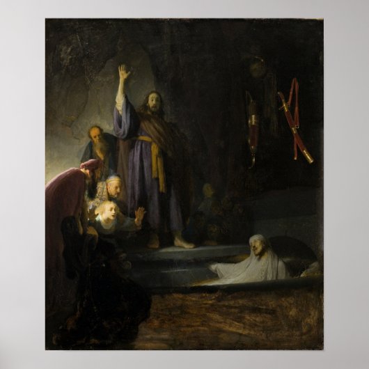 Rembrandt - Anstieg von Lazarus Poster (Vorne)