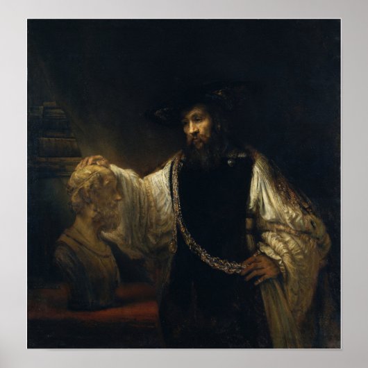 Rembrandt - Aristoteles mit Büste von Homer Poster (Vorne)
