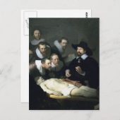 Rembrandt Art Malerei Die anatomische Lektion Postkarte (Vorne/Hinten)