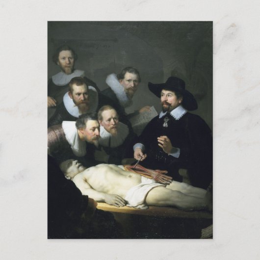 Rembrandt Art Malerei Die anatomische Lektion Postkarte (Vorderseite)