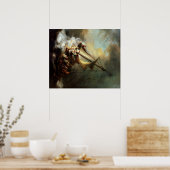 Rembrandt Art Painting Christ im Sturm Poster (Küche)