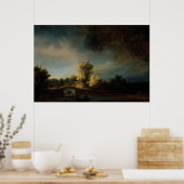 Rembrandt Art Painting Landschaft Poster (Küche)