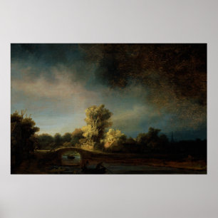 Rembrandt Art Painting Landschaft Poster