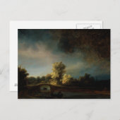 Rembrandt Art Painting Landschaft Postkarte (Vorne/Hinten)