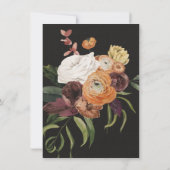 Rembrandt Autumn Floral Save the Date Wedding Einladung (Rückseite)