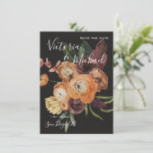 Rembrandt Autumn Floral Save the Date Wedding Einladung (Stehend Vorderseite)