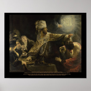 Rembrandt-Belshazzar Giant Leinwand Reproduction Poster