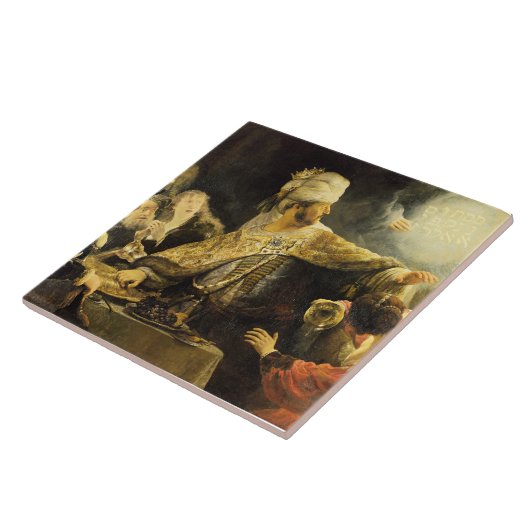 Rembrandt - Belshazzar's Fest, Fliese (Seite)