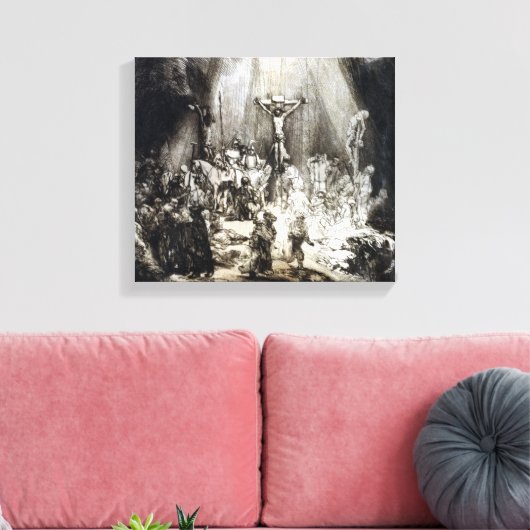 Rembrandt Christ zwischen den zwei Diebe gekreuzig Leinwanddruck (Insitu (Wohnzimmer))
