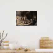 Rembrandt - Christliche Predigt, Hunderte von Gild Poster (Küche)