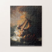 Rembrandt - Christus im Sturm auf See Genezareth Puzzle (Vertikal)