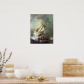 Rembrandt - Christus in einem Sturm am Meer von Ga Poster (Küche)