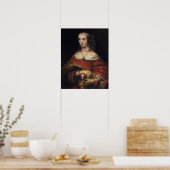 Rembrandt - Dame mit Lapdog Poster (Küche)