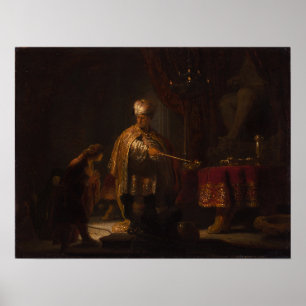 Rembrandt - Daniel und Cyrus Vor Idol Bel Poster