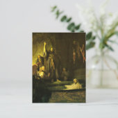 Rembrandt - Das Aufziehen von Lazarus Postkarte (Stehend Vorderseite)