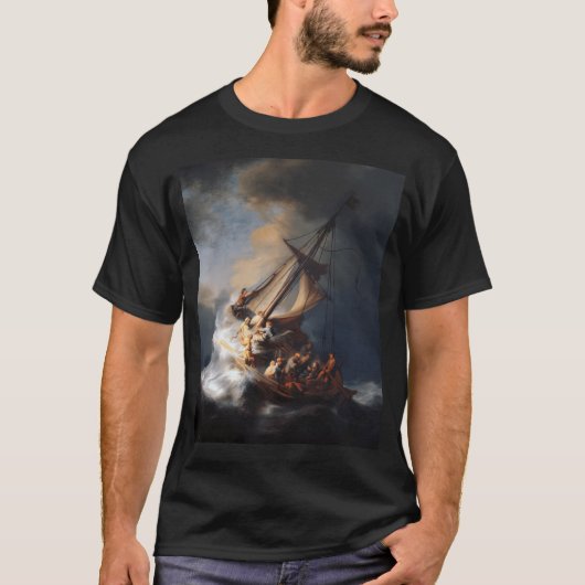 Rembrandt der Sturm am Meer von Galiläa T-Shirt (Vorderseite)