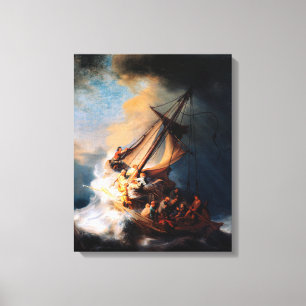 Rembrandt - Der Sturm auf dem See Genezareth Leinwanddruck