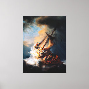 Rembrandt - Der Sturm des Sees von Galiläa Leinwanddruck