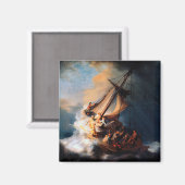 Rembrandt - Der Sturm des Sees von Galiläa Magnet (Vorderseite/Rückseite)