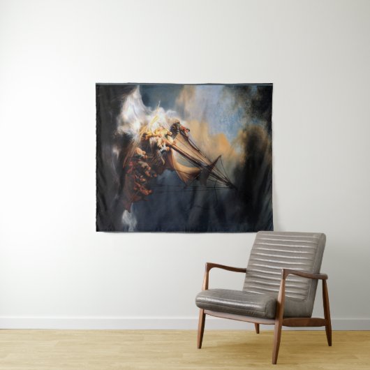 Rembrandt - Der Sturm des Sees von Galiläa Wandteppich (Beispiel (Horizontal))