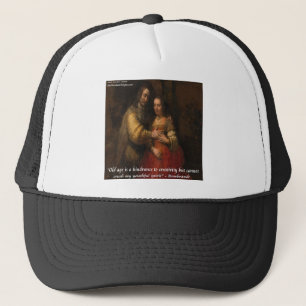 Rembrandt "Die jüdische Braut" und Zitat zum Alter Truckerkappe