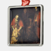 Rembrandt - Die Rückkehr des Wunders Ornament Aus Metall (Links)