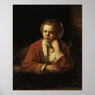 Rembrandt - Dienstmädchen in der Küche Poster