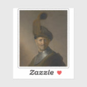 Rembrandt - Ein alter Mann in Militärkostüm Aufkleber (Blatt)