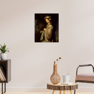 Rembrandt - Flora, beliebtes Barockbild, Poster