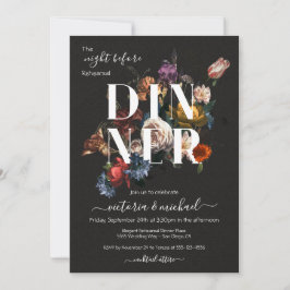 Rembrandt Floral Dark & Moody Probe Dinner Einladung
