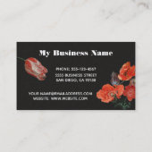 Rembrandt Floral Dark & Moody Visitenkarte (Rückseite)