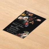 Rembrandt Floral Dark & Moody Wedding Acryleinladungen (Ablage )