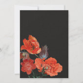 Rembrandt Floral Dark & Moody Wedding Einladung (Rückseite)