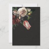 Rembrandt Floral Dark & Moody Wedding Einladung (Rückseite)