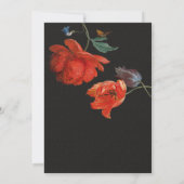 Rembrandt Floral Dark & Moody Wedding Einladung (Rückseite)