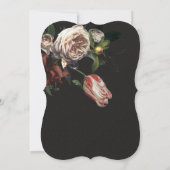 Rembrandt Floral Dark & Moody Wedding Einladung (Rückseite)