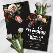 Rembrandt Floral Dark & Moody Wedding Einladung